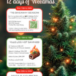 BOUTIQ 12 Days of Weedmas offers December 13th to 24th flyer - all text in this flyer is reproduced on this page